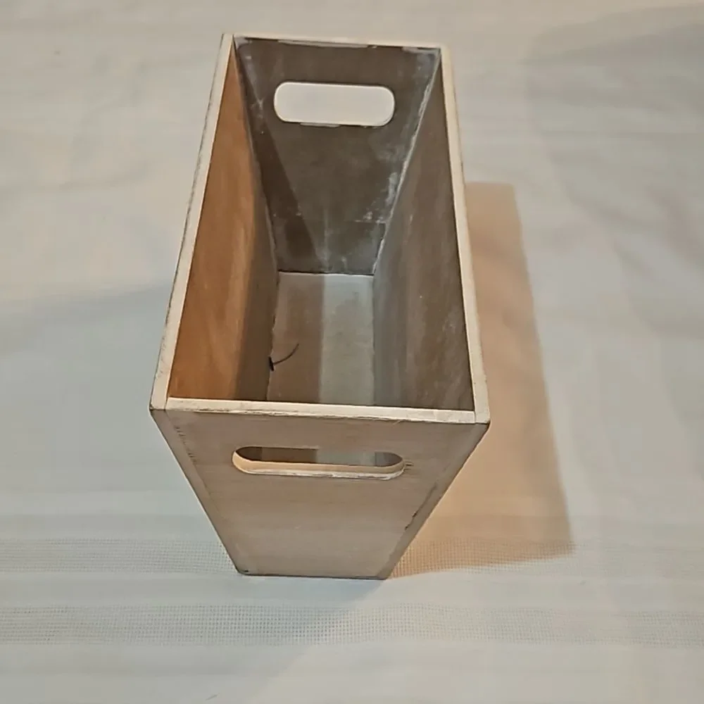 Farmers Market Gray & White Decorative Storage Bin | Modern Farmhouse Decor